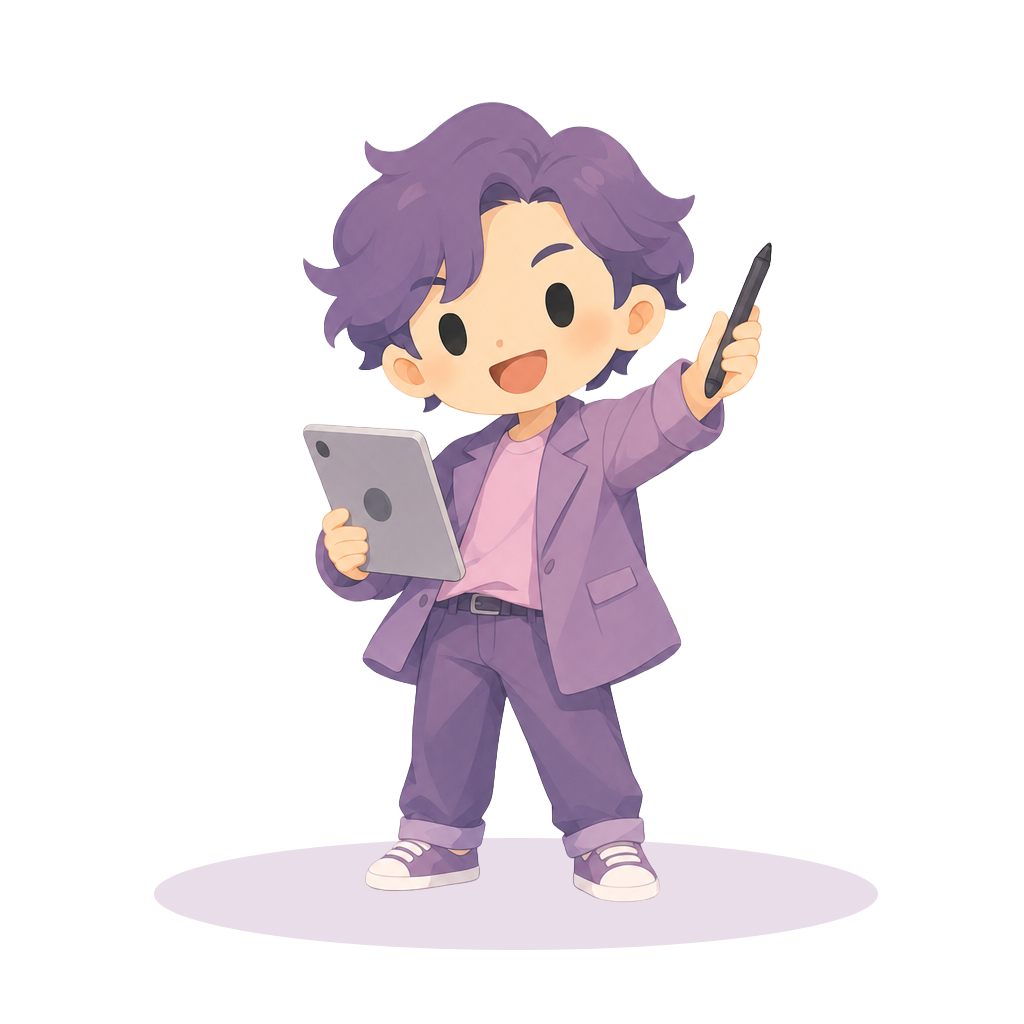 即興家デザイナーのイラスト